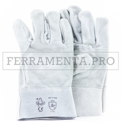 GUANTI LAVORO PELLE CROSTA RINFORZATO P152S ANTINFORTUNISTICA