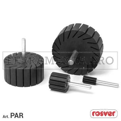 PORTAMANICOTTO RULLO IN GOMMA AD ESPANSIONE CENTRIFUGA per ANELLI ABRASIVI