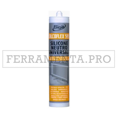 SIGILLANTE SILICONE NEUTRO UNIVERSALE Silcoflex 595 300ml TRASPARENTE
