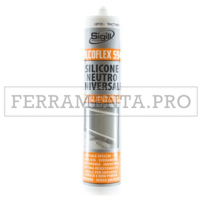 SILICONE NEUTRO TRASPARENTE Sigill Silcoflex 594 300ml per PVC SPECCHI METALLO