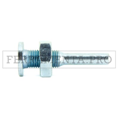 PERNO ADATTATORE 6mm x FORO 13mm  per DISCHI SPAZZOLE 