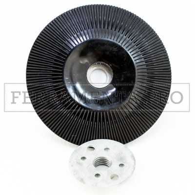PLATORELLO con SCANALATURE PROFESSIONALE PSR per DISCHI FIBRATI FORO M14 LAVORAZIONI PESANTI