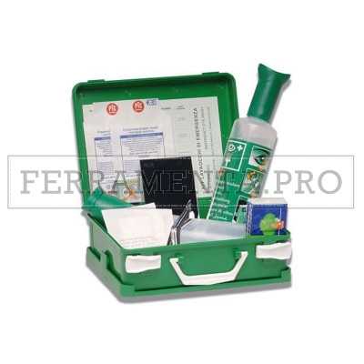 KIT LAVAOCCHI LAVAGGIO OCULARE di EMERGENZA in VALIGETTA CASSETTA PORTATILE