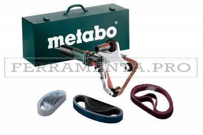 Metabo RBE 15-180 Set Levigatrice a nastro per tubi in Valigetta metallica