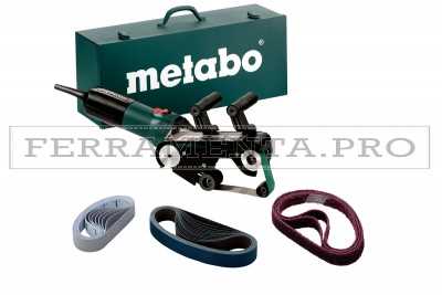 Metabo RBE 9-60 Set Levigatrice a nastro per tubi in Valigetta metallica