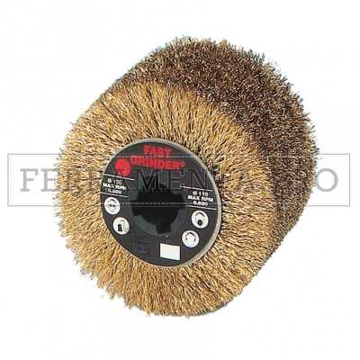 RULLO RUOTA IN FILO D'ACCIAIO ABRASIVO per SVERNICIATURA SVERNICIARE RUGGINE METALLI RUSTICATURA LEGNO SATINATRICE