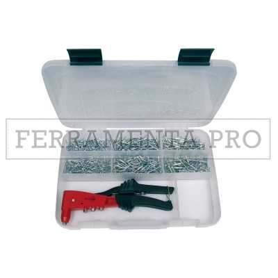 KIT VALIGETTA RIVETTATRICE MANUALE RIVIT RIV5C RIVETTI da 2,4mm a 4,8 mm ALU/ACC