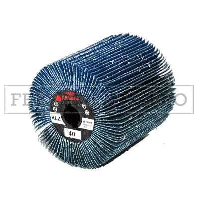 RULLO RUOTA LAMELLARE ABRASIVA per SATINATRICE con LAMELLE in TELA ZIRCONIO LEVIGATURA