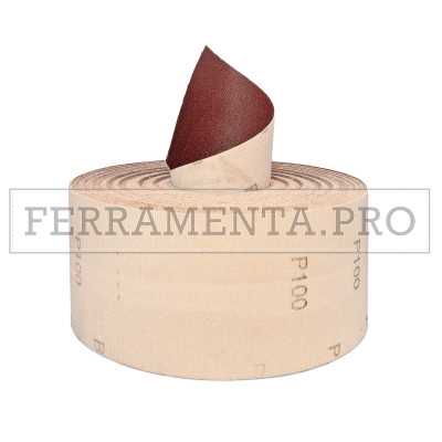 ROTOLO CARTA VETRATA ABRASIVA VELCRATO al CORINDONE 115mm x 25mt per LEGNO PLASTICA METALLO