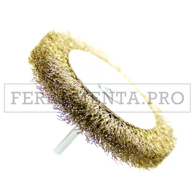 SPAZZOLA CIRCOLARE in ACCIAIO per TRAPANO con GAMBO 6mm per PULIZIA RUGGINE VERNICE 