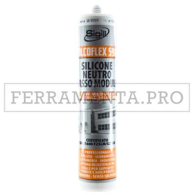 SIGILLANTE SILICONE NEUTRO UNIVERSALE Silcoflex 590 300ml VARI COLORI
