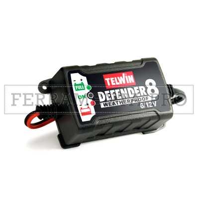 CARICABATTERIE MANTENITORE di CARICA AUTO BARCA MOTO TELWIN DEFENDER 8 6/12 V