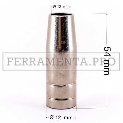 UGELLO GUIDA GAS CONICO CROMATO per TORCIA SALDATURA MIG BZ 15 