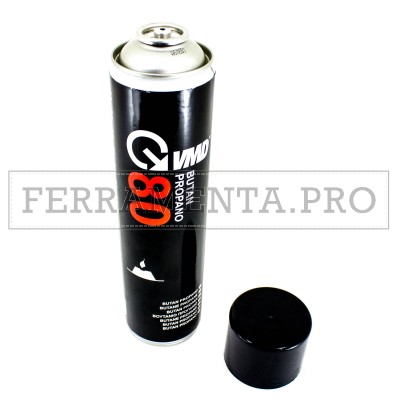 BOMBOLA GAS BUTANO e PROPANO SPRAY VMD80 600ml per BRUCIATORE BUTANPROPANO