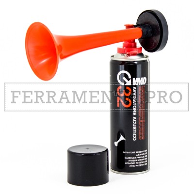 AVVISATORE ACUSTICO PROFESSIONALE TROMBA DA STADIO A GAS 300ml per NAUTICA PESCA MANIFESTAZIONI VMD32
