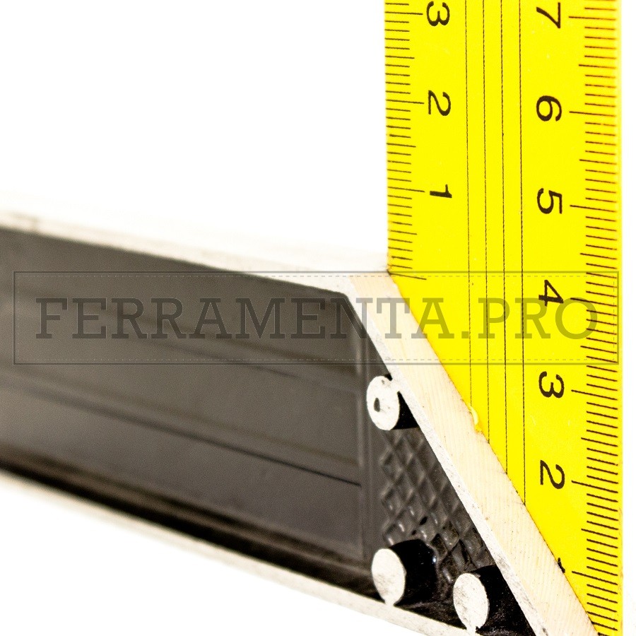 Angolo di falegname, goniometro metrico, righello triangolare, 300 mm, in alluminio, quadrato, strumento di misurazione ad alta precisione, perfetto per angolo di arresto, goniometro, strumento per