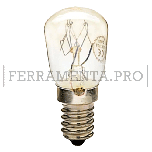 LAMPADINA PER FORNO LUCE CHIARA 15W E14 | FERRAMENTA.PRO