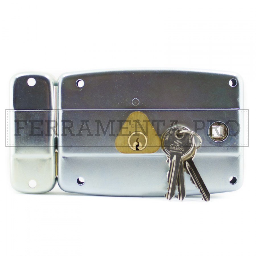 CISA Serratura Cisa 50110 E50 Applicare Cilindro Staccato Pomolo Due Mandate Scrocco 