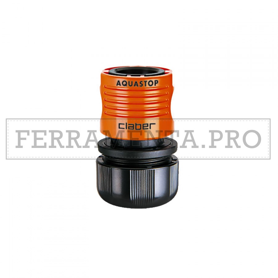 Claber Raccordo Con Rubinetto Per Irrigazione - Sistema Quick-Click, Regolazione Flusso, Resistente A Urti E Raggi UVA, Manopola Ergonomica - 2