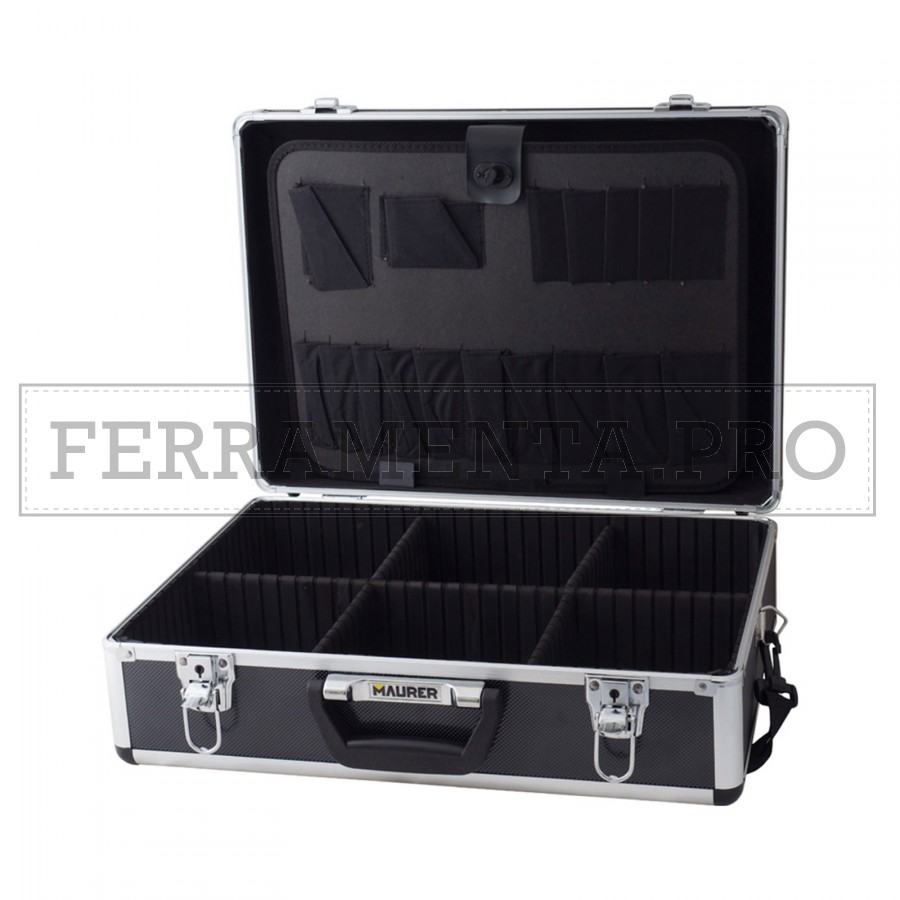 VALIGIA VALIGETTA PORTAUTENSILI in ABS NERO 46x33x15 cm per LAVORO UTENSILI  | FERRAMENTA.PRO