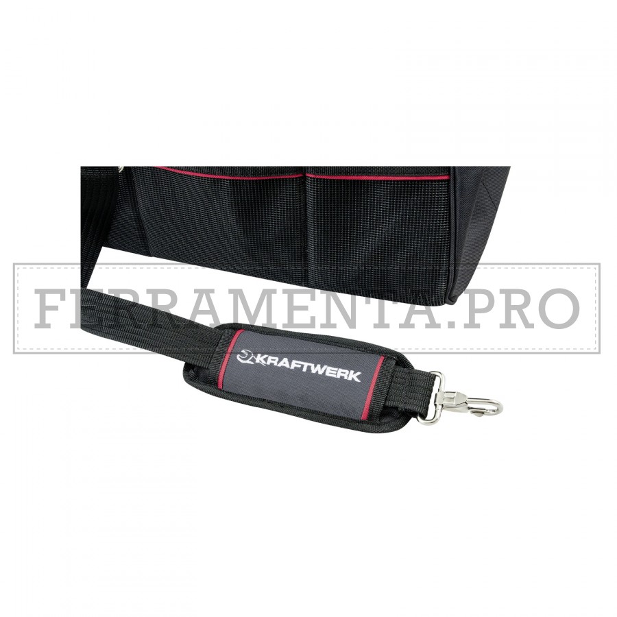 Borsa Portautensili VONROC Con Tracolla - Portata 25kg, 8 Scomparti Interni, Dimensioni 60x30x26 Cm