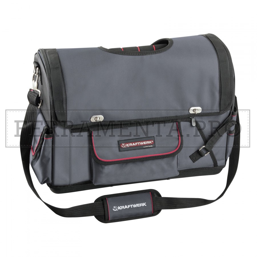 AIRAJ 45 * 25 * 29CM Borsa Porta Attrezzi Organizer multifunzione per attrezzi Robusta E Robusta Borsa Per Tecnici Con Tracolla Regolabile Borsa Porta Attrezzi Con Base Modellata Impermeabile 
