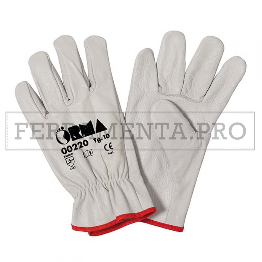 GUANTO GUANTI LAVORO TUTTO FIORE ORMA PELLE BOVINO PROTEZIONE ANTINFORTUNISTICA FERRAMENTA.PRO