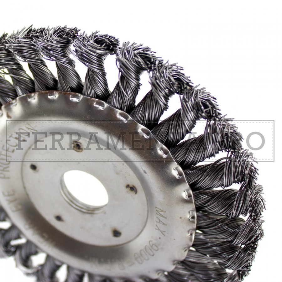 SPAZZOLA CIRCOLARE MAZZETTI RITORTI ACCIAIO per PULIZIA SBAVATURA MOLA