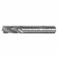 FRESA CILINDRICA Hss + Co 8% SERIE CORTA 4 TAGLIENTI ELICA a 30° con ROMPITRUCIOLO e ATTACCO WELDON DIN 844 B per SGROSSARE ACCIAIO GHISA METALLI