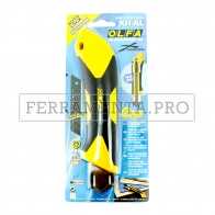 TAGLIERINO CUTTER LAMA 25mm ALTA RESISTENZA CON BLOCCO OLFA XH-AL per CUOIO GOMMA CARTONGESSO