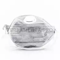 MASCHERINA FACCIALE FILTRANTE MONOUSO FFP3CV pieghevole ai carboni attivi con valvola FFP3 C V