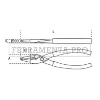 BETA 1032 - Pinze a becchi diritti per anelli seeger elastici di sicurezza
