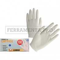 GUANTI LIONS MONOUSO LATTICE con POLVERE