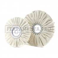 DISCO RUOTA in COTONE VENTILATO per LUCIDATURA ACCIAIO INOX METALLI OTTONE LUCIDATRICE