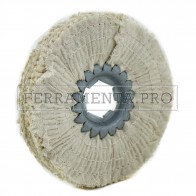 DISCO RUOTA in SISAL MISTO COTONE per PRE LUCIDATURA INOX ACCIAIO METALLI