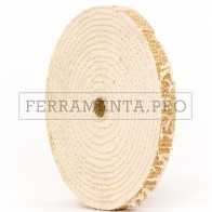 DISCO RUOTA SISAL MISTO COTONE per PRE LUCIDATURA INOX ACCIAIO METALLI