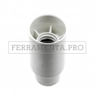 PORTALAMPADA LISCIO in PLASTICA ADATTATORE LUCE LAMPADINA per E14 BIANCO o NERO