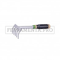 RASTRELLO PROFESSIONALE 5 DENTI CON MANICO IN LEGNO GOMMATO per GIARDINAGGIO 