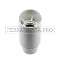 PORTALAMPADA LISCIO in PLASTICA ADATTATORE LUCE LAMPADINA per E14 BIANCO o NERO