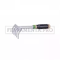 RASTRELLO PROFESSIONALE 5 DENTI CON MANICO IN LEGNO GOMMATO per GIARDINAGGIO 
