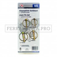 KIT 50 PEZZI COPPIGLIE A SCATTO AD ANELLO ZINCATE per CARICHI PESANTI