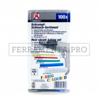 KIT ASSORTIMENTO GUAINE TERMORESTRINGENTI COLORATE DA 100 PEZZI PROFESSIONALE