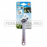 CHIAVE INGLESE A RULLINO REGOLABILE CROMATA in VARIE LUNGHEZZE 