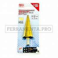 FRESA A GRADINI RIVESTITA AL TITANIO TIN-HSS 4-32 mm per LAMIERE FERRO PLEXIGLASS