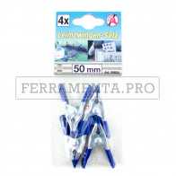 SET 4 PEZZI MORSETTI PINZE MOLLETTE 50 mm per FISSARE HOBBY GARAGE UFFICIO