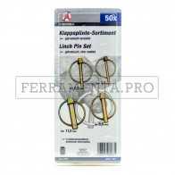 KIT 50 PEZZI COPPIGLIE A SCATTO AD ANELLO ZINCATE per CARICHI PESANTI