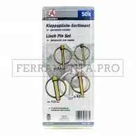 KIT 50 PEZZI COPPIGLIE A SCATTO AD ANELLO ZINCATE per CARICHI PESANTI