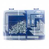 KIT ASSORTIMENTO SUPPORTI AD ANGOLO SQUADRE PIASTRE CON VITI 180 PEZZI
