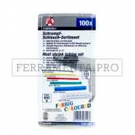 KIT ASSORTIMENTO GUAINE TERMORESTRINGENTI COLORATE DA 100 PEZZI PROFESSIONALE