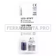TORCIA 6 LED A PENNA LUCE ALTA LUMINOSITÀ LAMPADA con CLIP PICCOLE DIMENSIONI